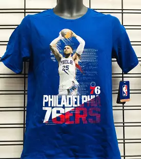 76ERS Ben Simmons 25 Splash Screen SS Tee Rush Blue NBA Youth