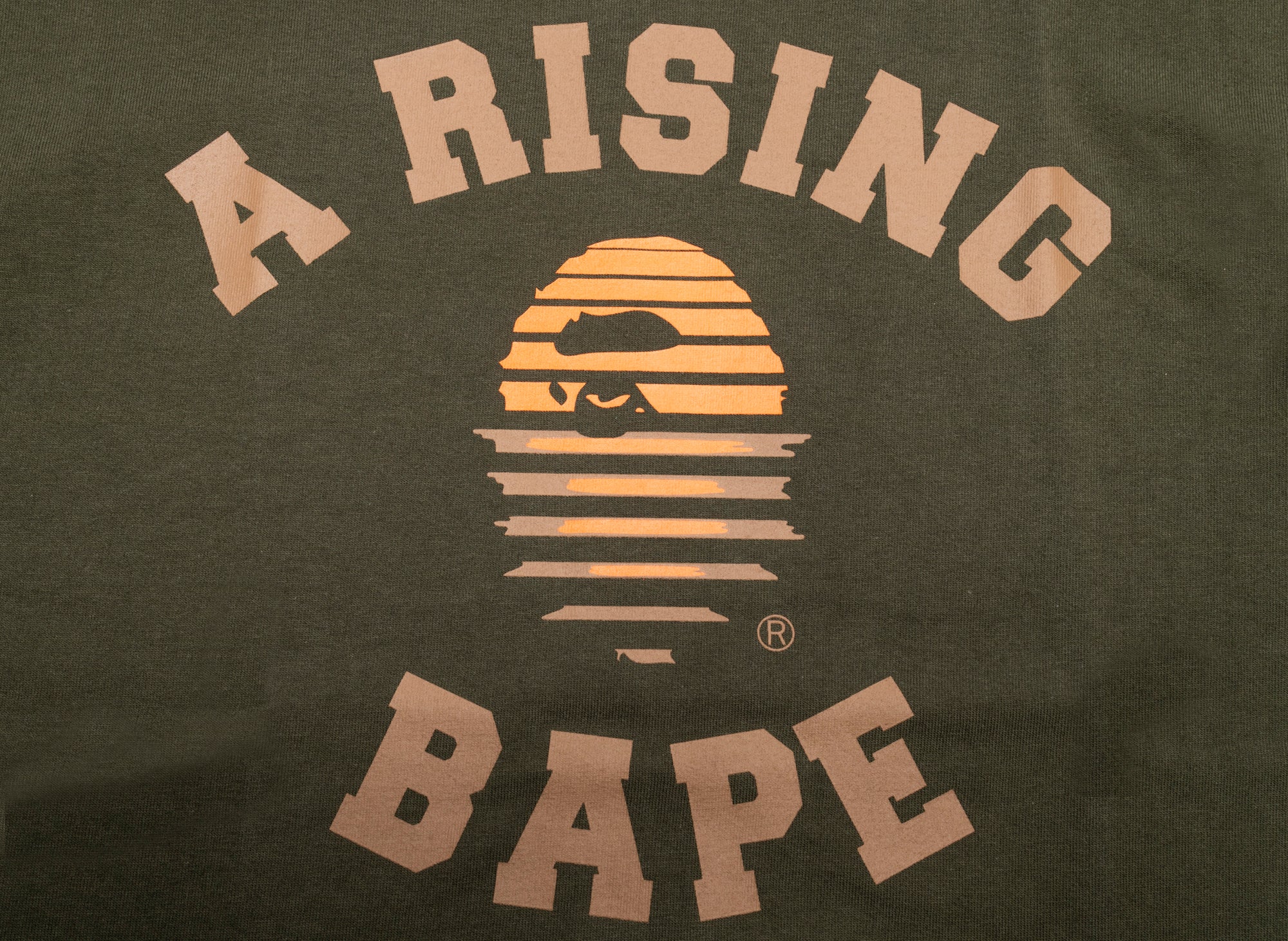 A Bathing Ape A Rising Bape Tee in Olive xld