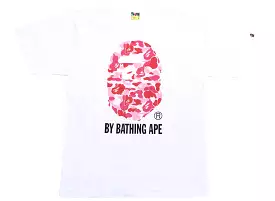 A Bathing Ape ABC Camo by Bathing Ape Tee in White/Pink