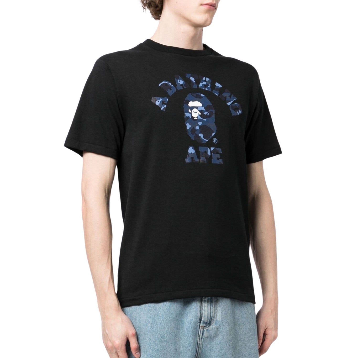 A Bathing Ape Ape Head Logo College Tee Mens Style : Bape-ahl