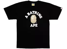 A Bathing Ape Bape S/S Tee in Black and Beige