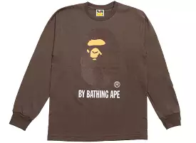 A Bathing Ape by Bathing Ape L/S Tee in Brown