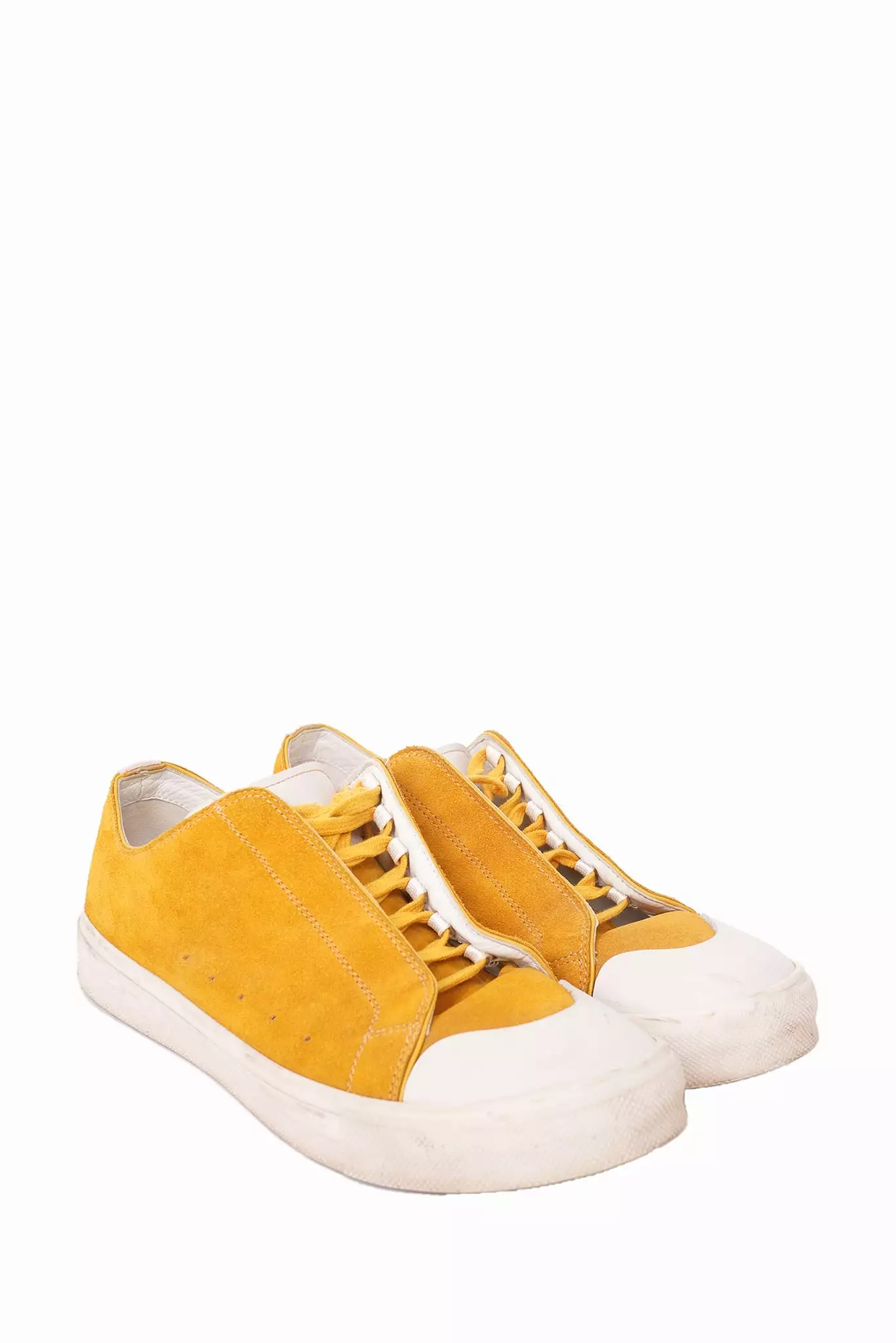 Alexander McQueen Yellow Suede Low Top Sneaker Size 42