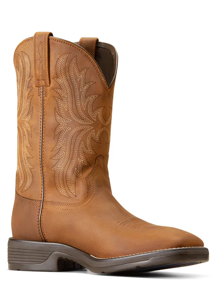 Ariat 10046982 Mens Ridgeback Western Boot Oily Distressed Tan