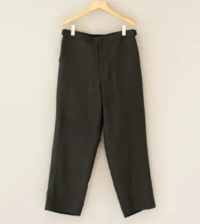 Aton 'Baker Pants' (Charcoal Gray Cotton Hemp Satin)