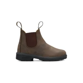 Blundstone Kid's Series 565 Premium Leather Chelsea Boots in Rustic Brown