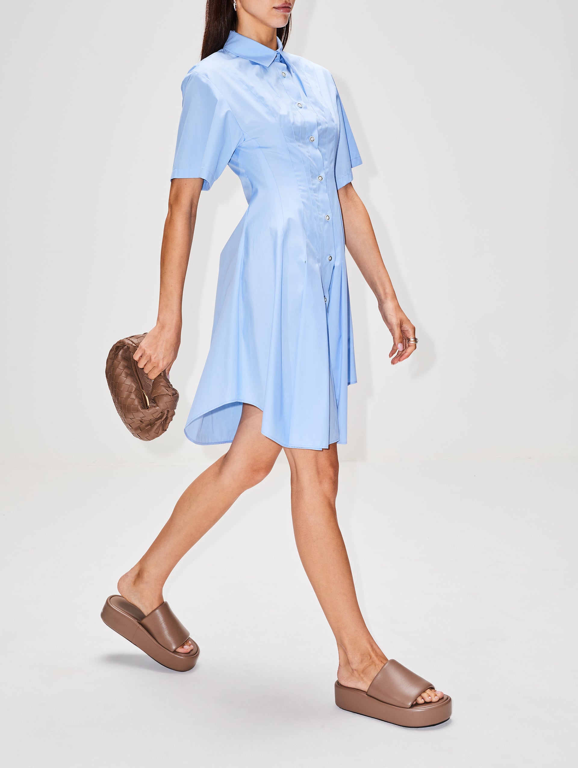 Capsleeve Button Up Dress