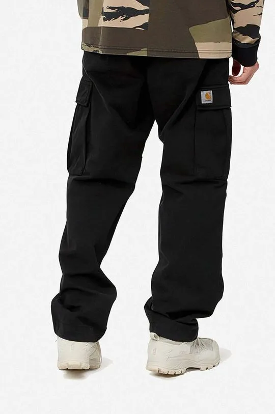 Carhartt WIP cotton trousers black color