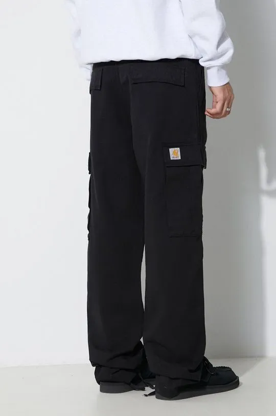 Carhartt WIP cotton trousers black color