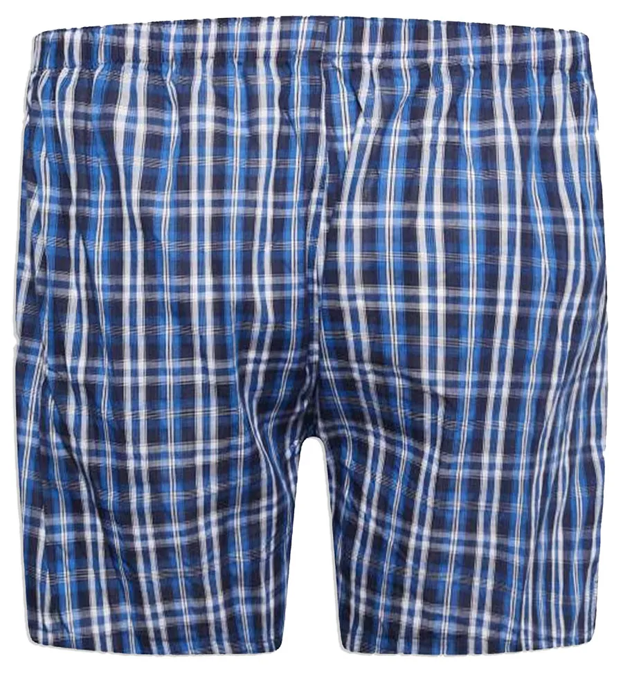 D555 Big Mens Pack of Two Woven Boxer Shorts (PLAID)