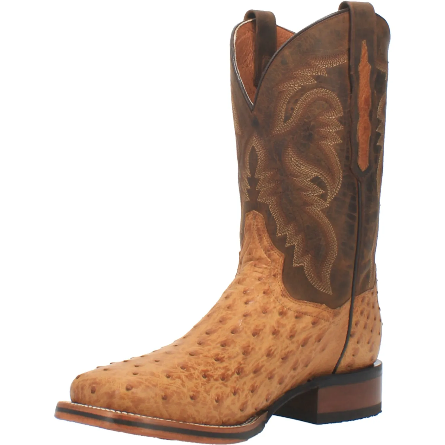 Dan Post Mens Kershaw Cowboy Boots Ostrich Saddle