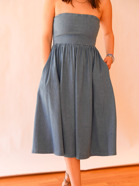 Denim Daze Tube Dress