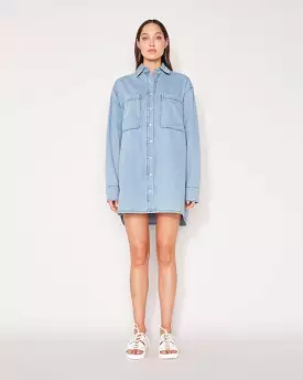 DENIM SHIRT DRESS - FADED INDIGO