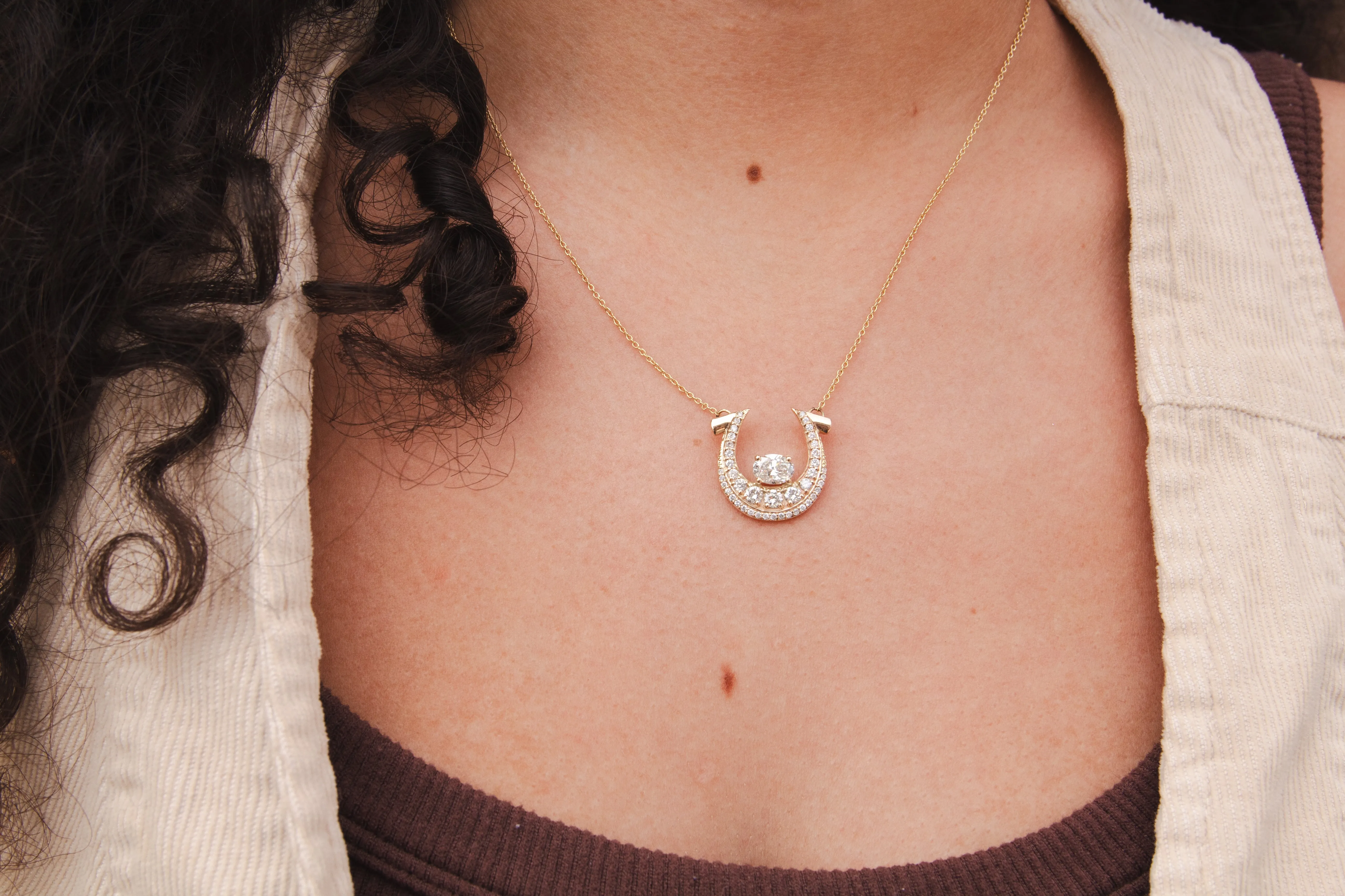 Diamond Horseshoe Necklace