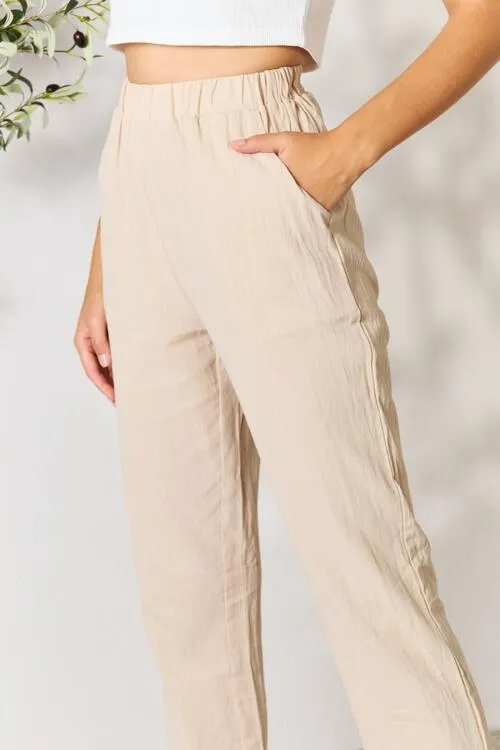 Double Take Pull-On Pants with Pockets