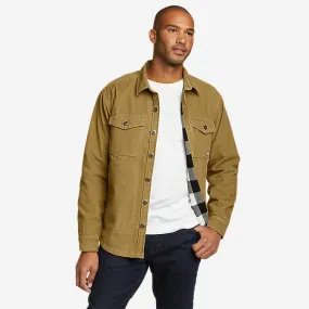 Eddie Bauer Men's Faultline Corduroy Shirt Jacket - Dark Tan