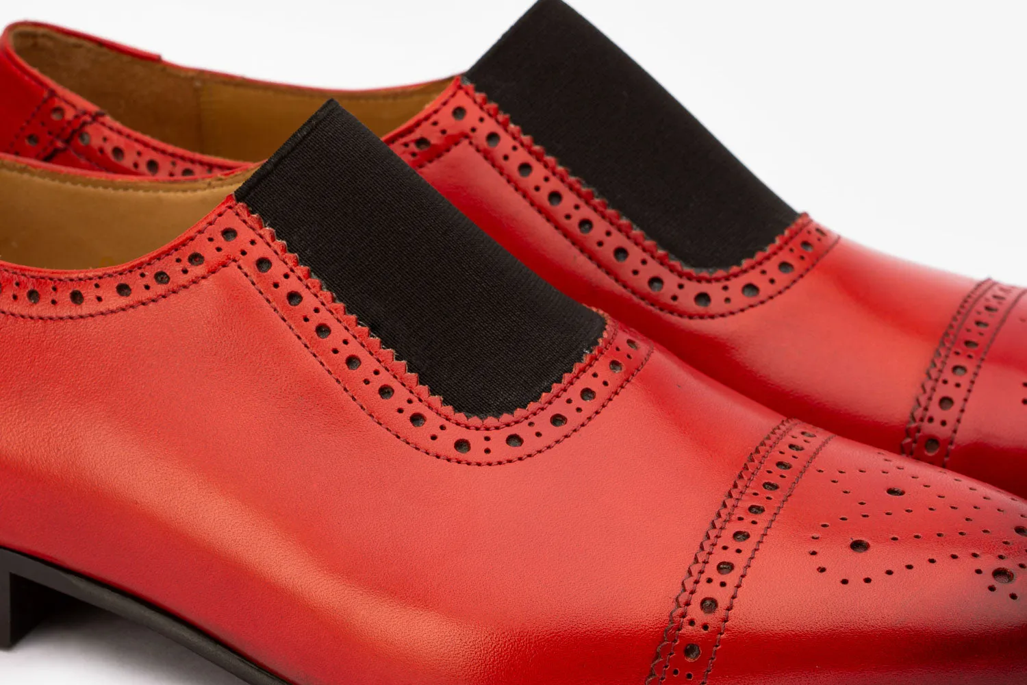 Elasticated Toe cap Brogue Loafer - R