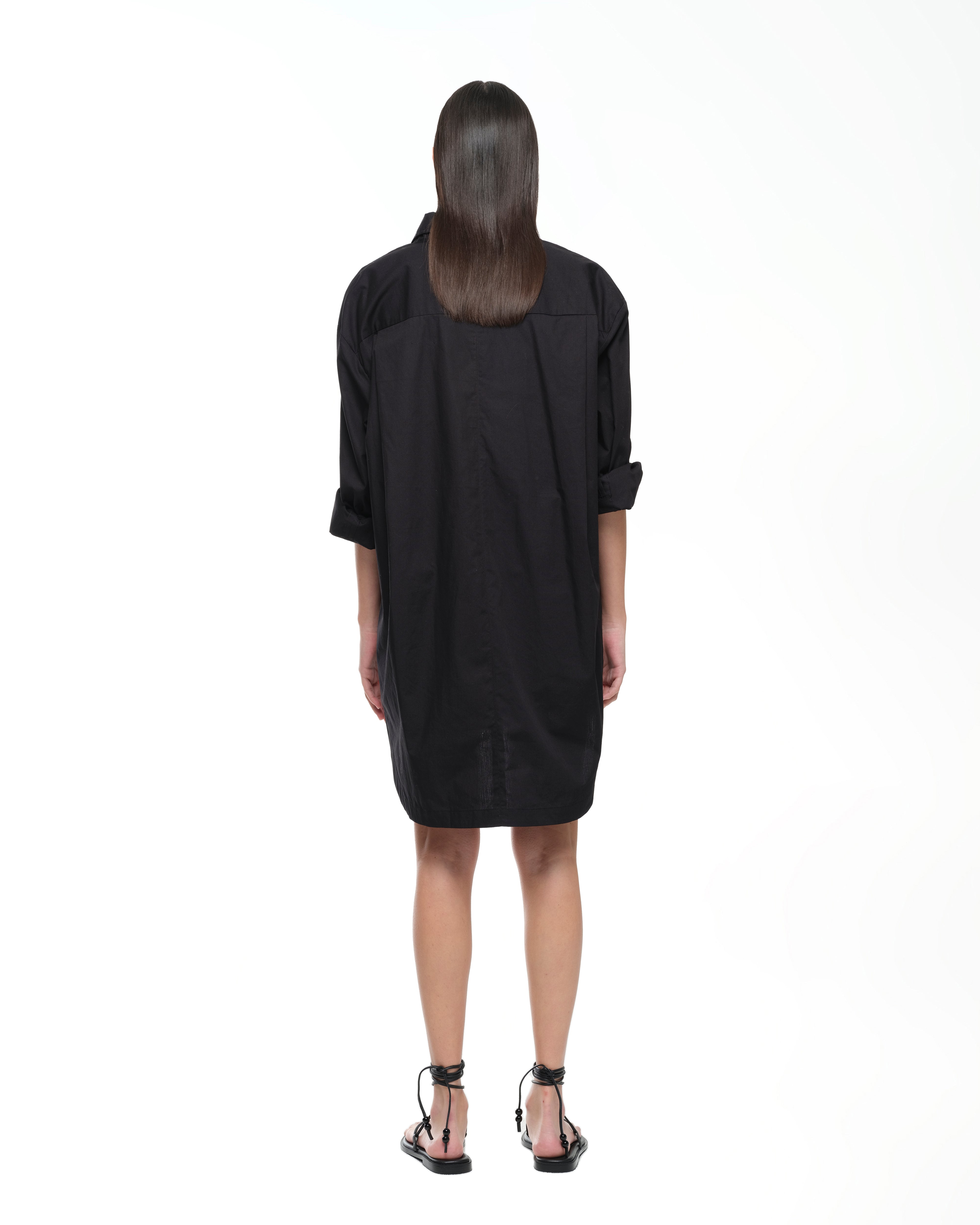 EVERYDAY SHIRT DRESS - BLACK