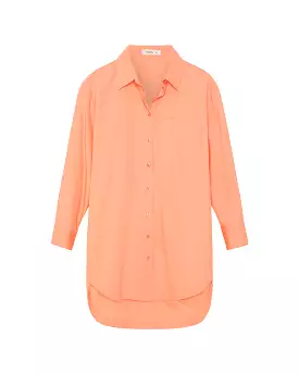 EVERYDAY SHIRT DRESS - PAPAYA PUNCH