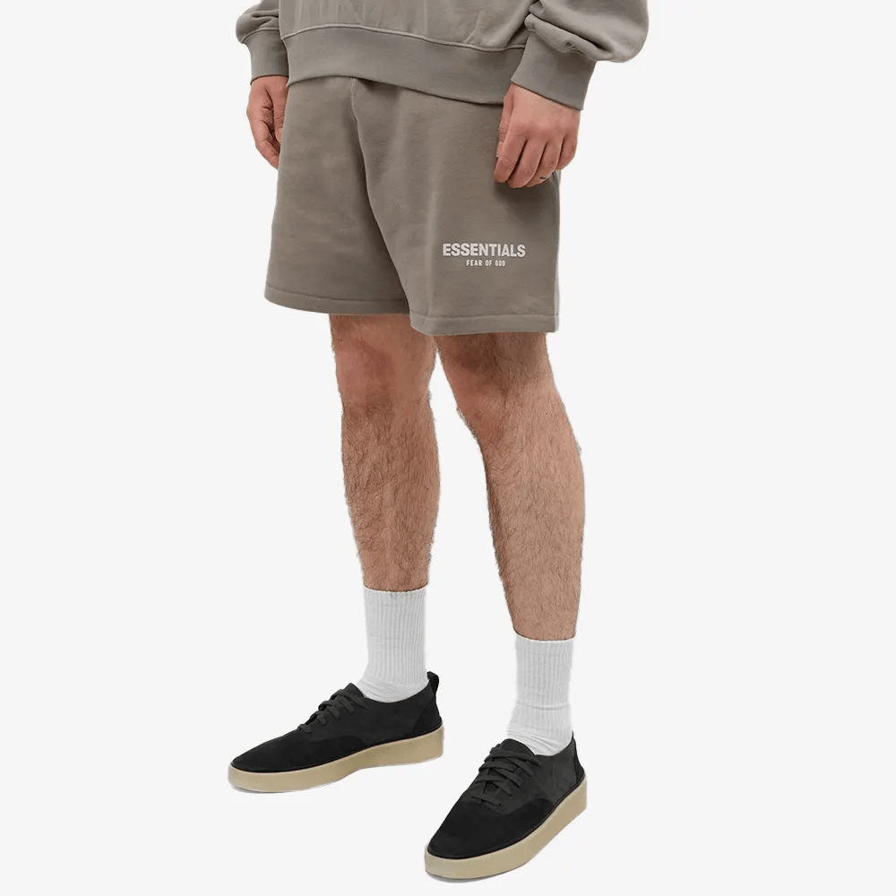 Fear of God ESSENTIALS Logo Sweat Shorts Desert Taupe