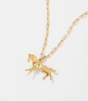 Gold Horse Necklace