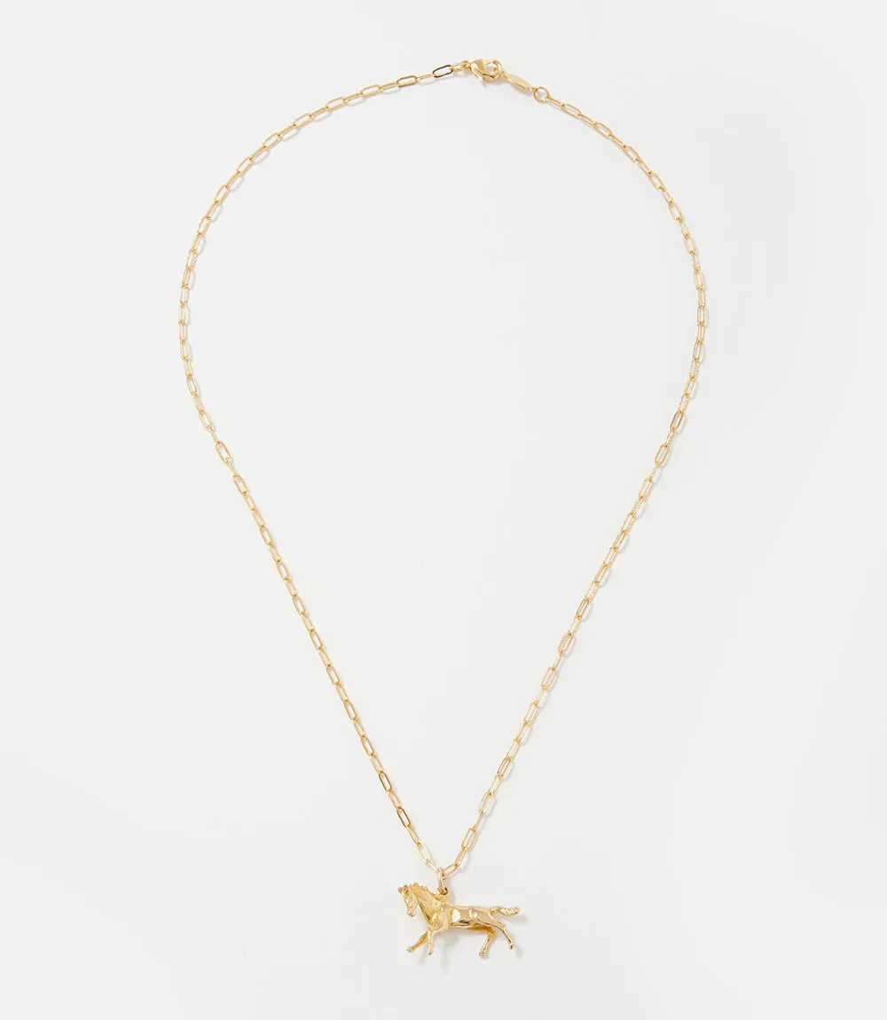 Gold Horse Necklace