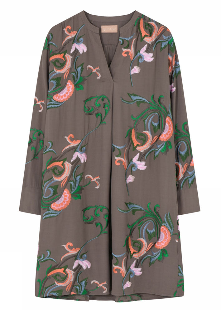 Gustav Costa shirt dress 47511 Kjole - Chanterelle with embroidery