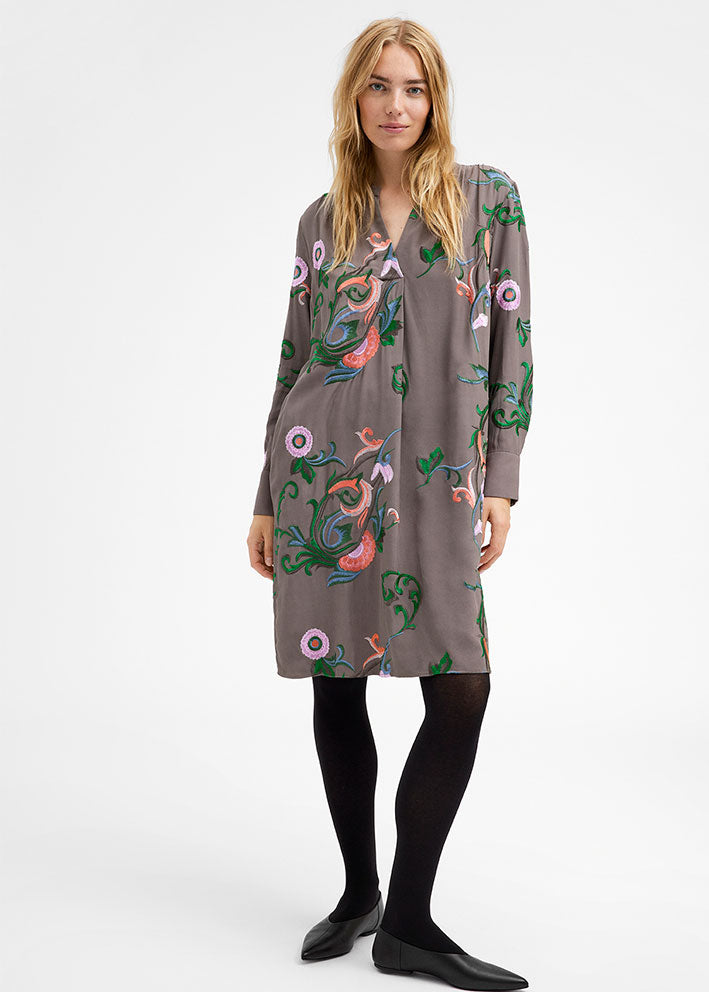 Gustav Costa shirt dress 47511 Kjole - Chanterelle with embroidery