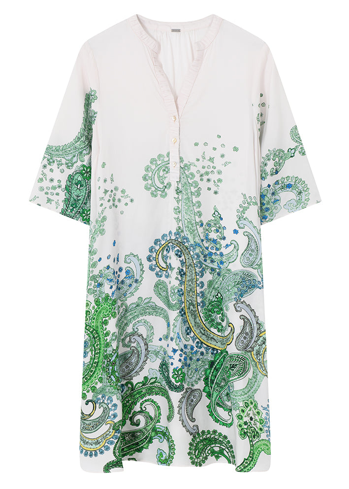 Gustav Costa shirt dress 49508-83519 Kjole - Pastel w. Green Paisley Print