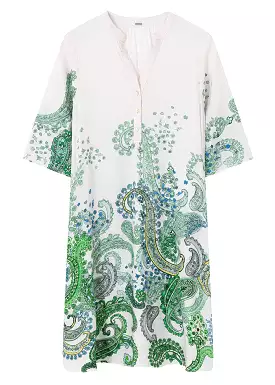 Gustav Costa shirt dress 49508-83519 Kjole - Pastel w. Green Paisley Print