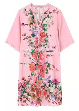 Gustav Costa, shirt dress 49517 Kjole - Coral Flower Print