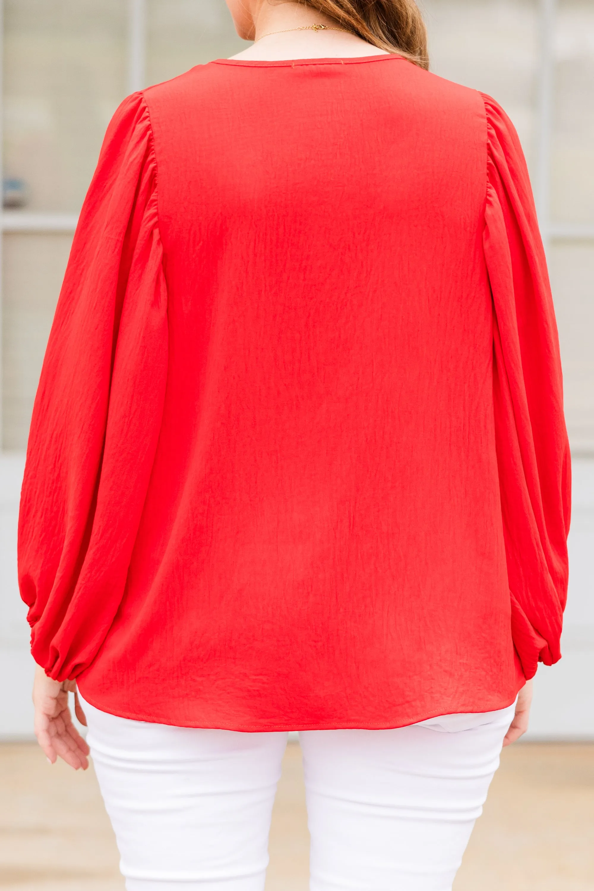 Heart Flutter's Top, Red