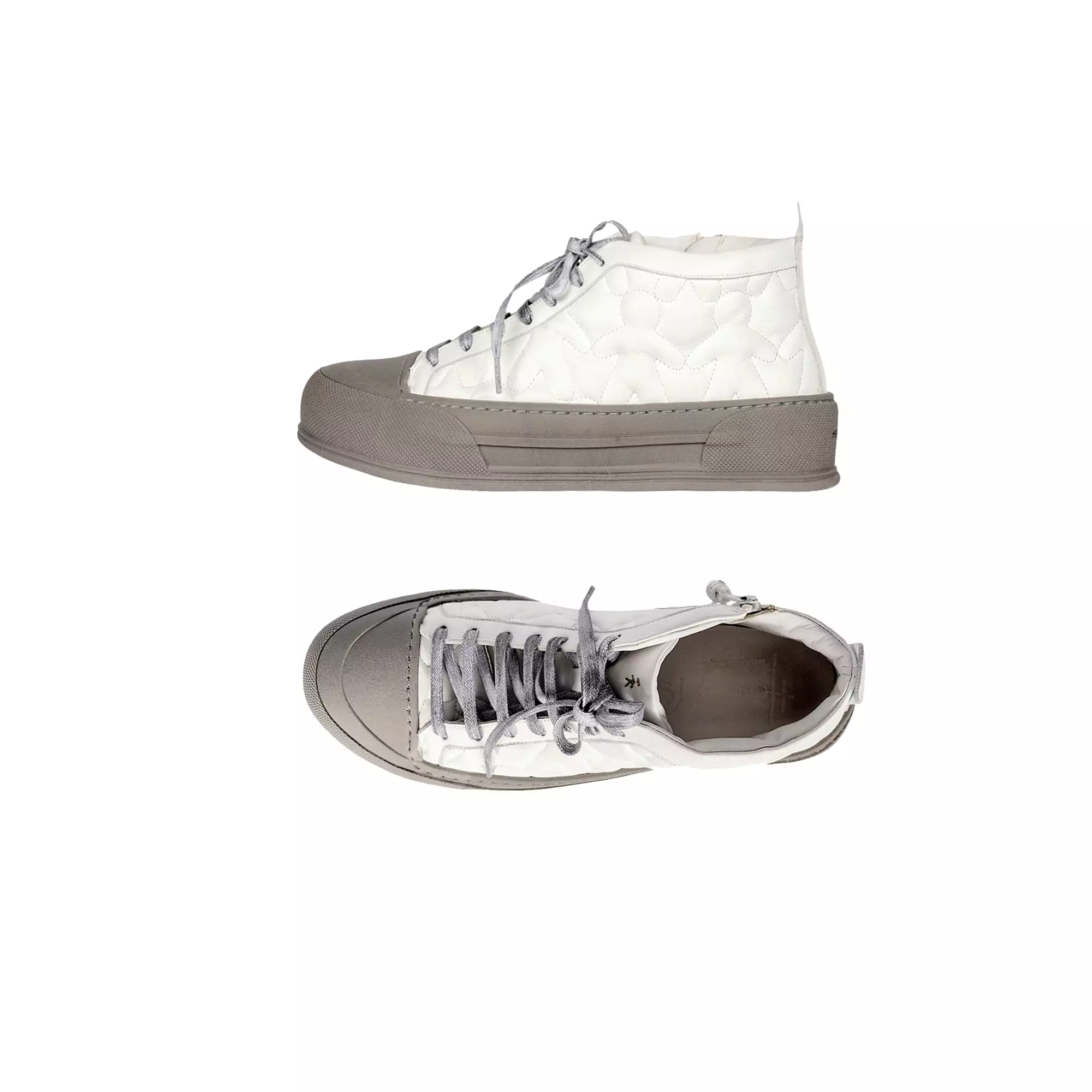 High Sneaker Omino Trapuntato white