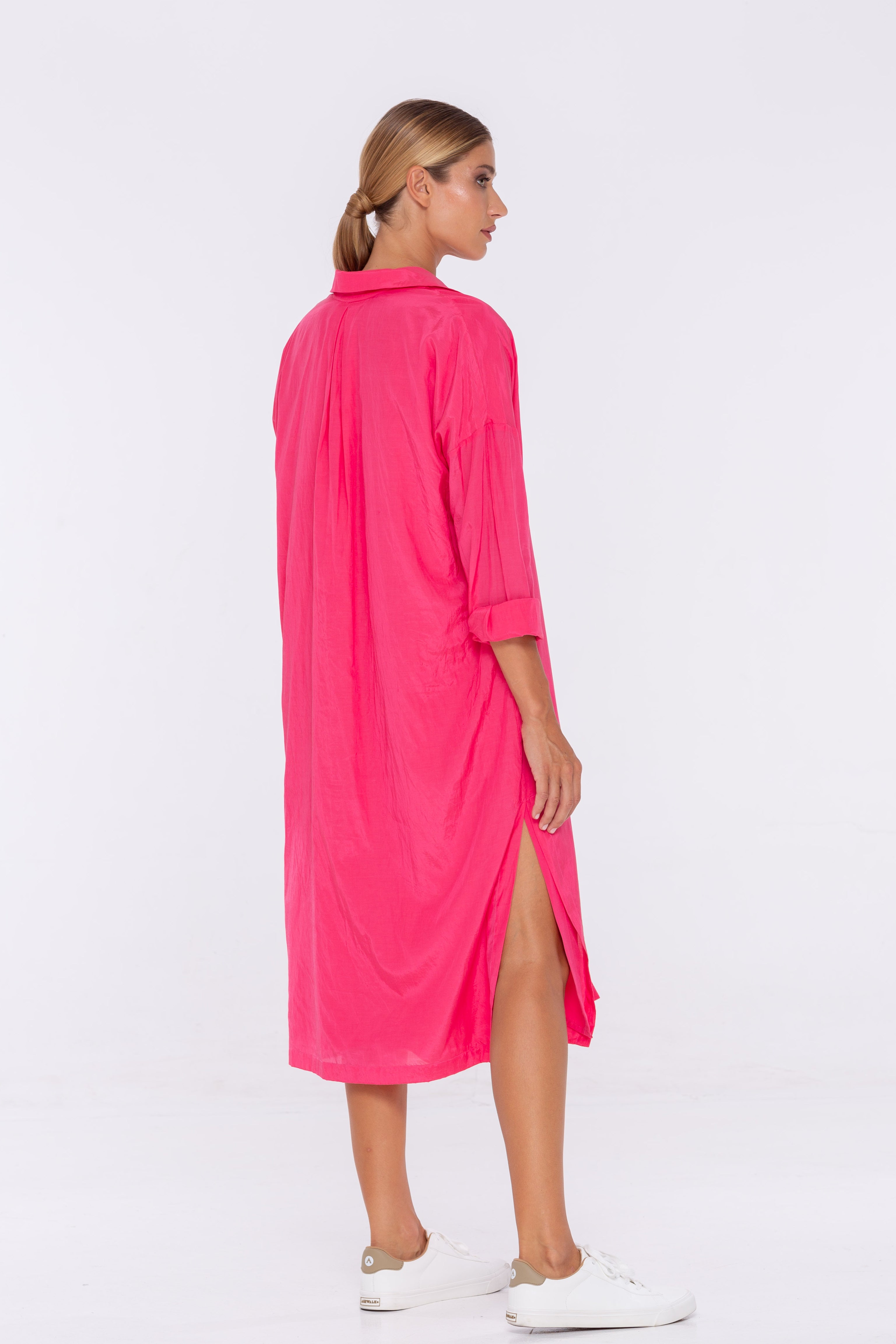 Lani Shirt Dress - Fuchsia Fun