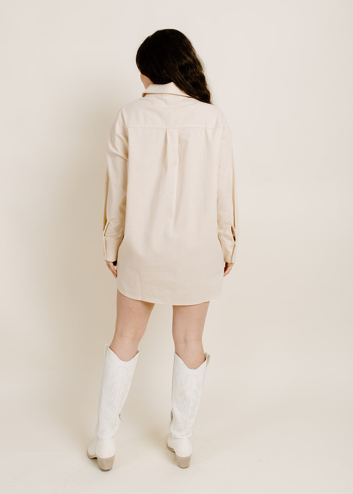 Layla Shirt Dress - Taupe