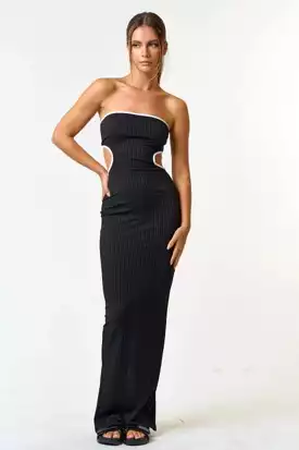 Let's Go Out Long Maxi Dress Black