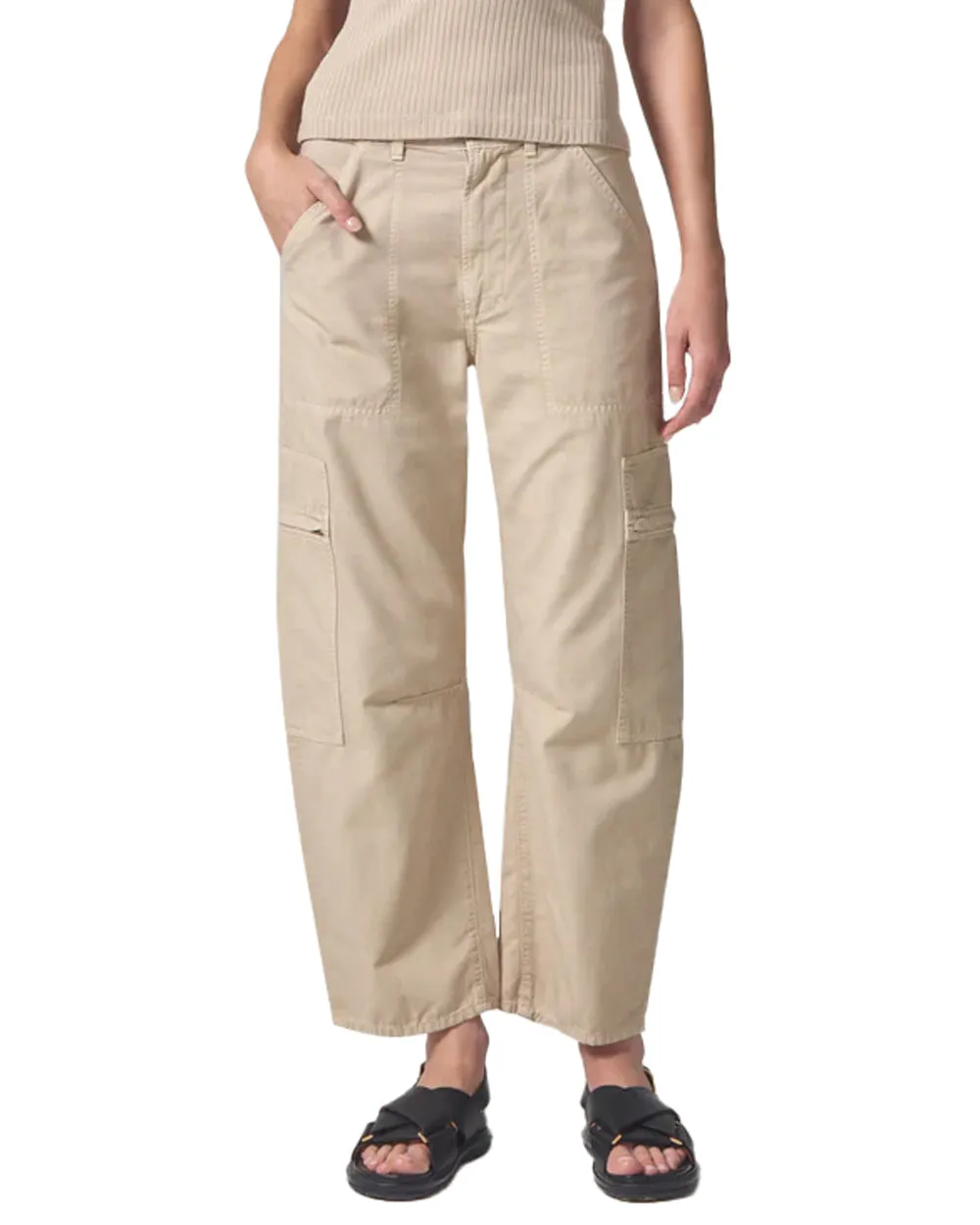 Marcelle Low Slung Cargo Pant in Taos Sand