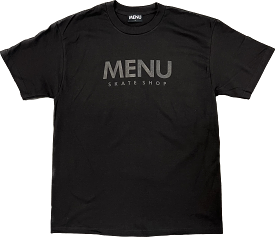 Menu Arc Skate Shop T-Shirt - Black/Black