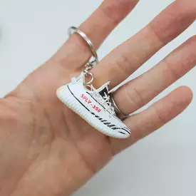 Mini Sneaker Keyring- Yeezy (White/Black)