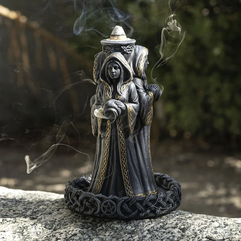 Mother, Maiden, Crone Backflow Incense Burner