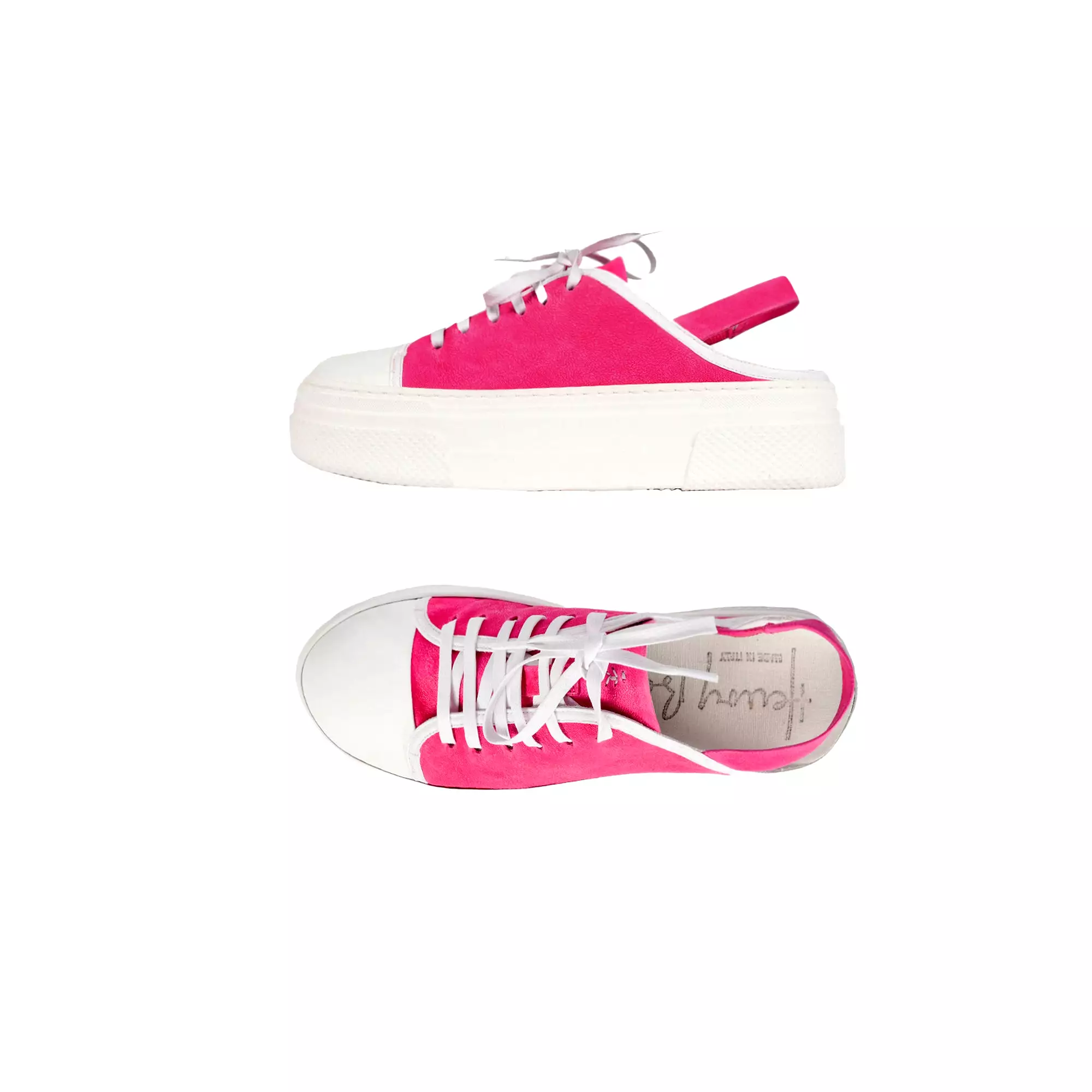 Open Back Sneaker Grattato Fuchsia