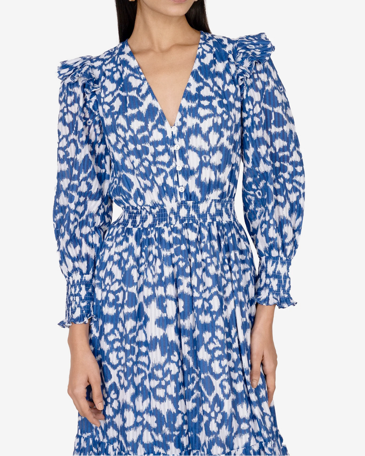 Pearl Maxi Shirt Dress (Bluing)