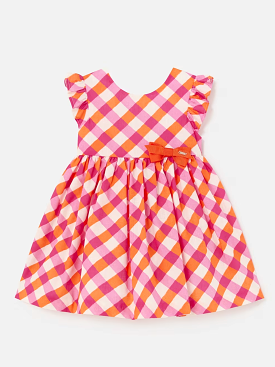 Pink Checked Dress w/ Bow