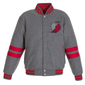 Portland Trail Blazers Gray Varsity Wool Jacket