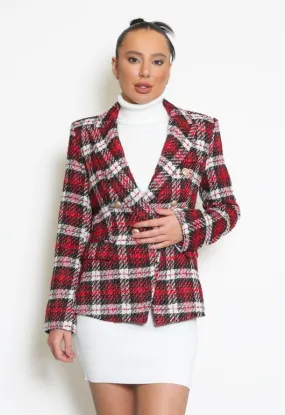 Red Tartan Check Blazers