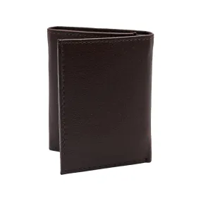 RFID Leather Trifold Wallet with ID Window