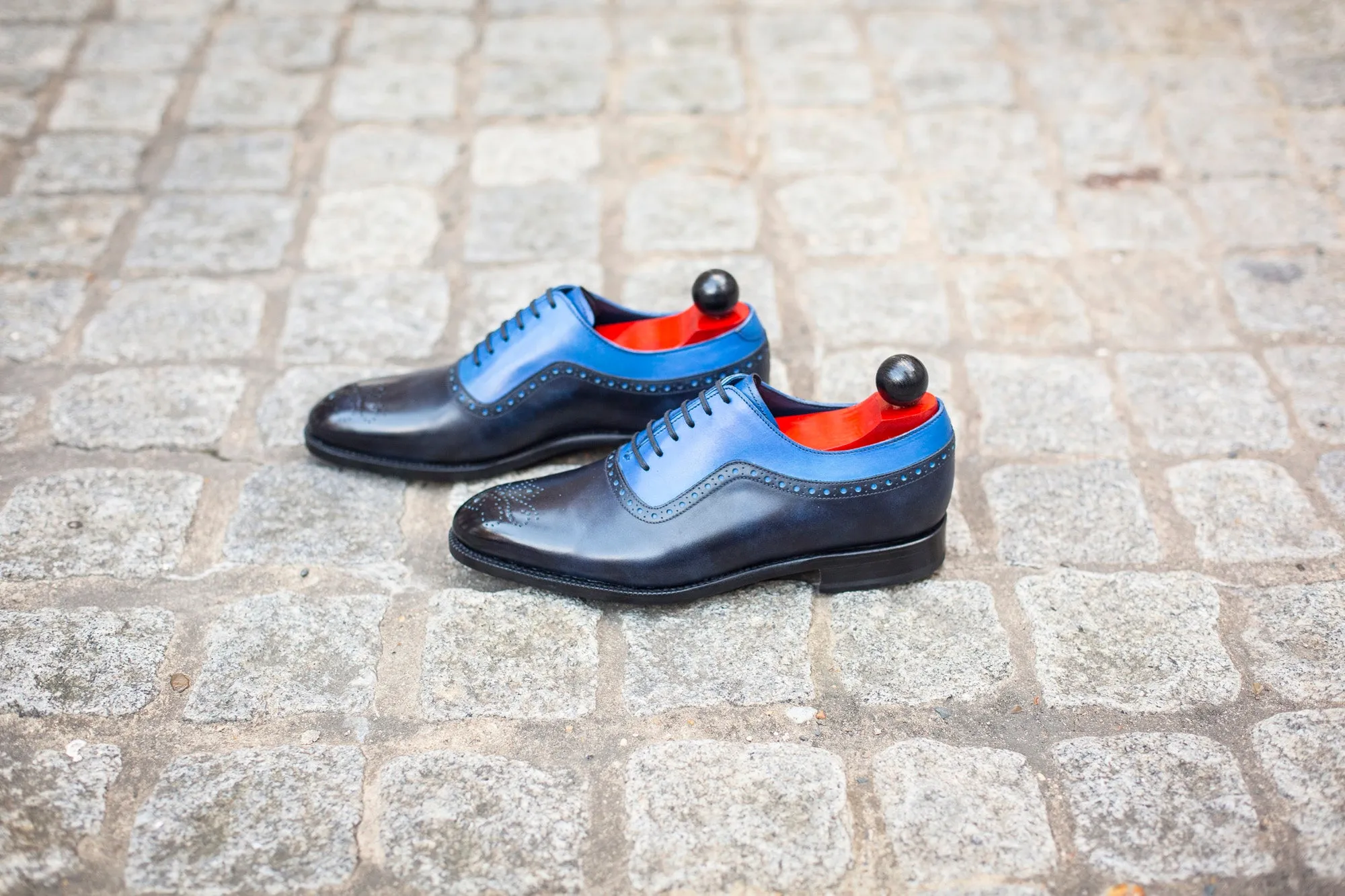 Roosevelt - MTO - Navy Museum Calf / Sky Blue Calf - NGT Last - Single Leather Sole