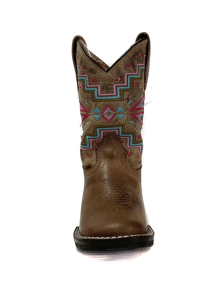 Roper 09-018-0912-2569 BR Kids Monterey Aztec leather Boot Brown