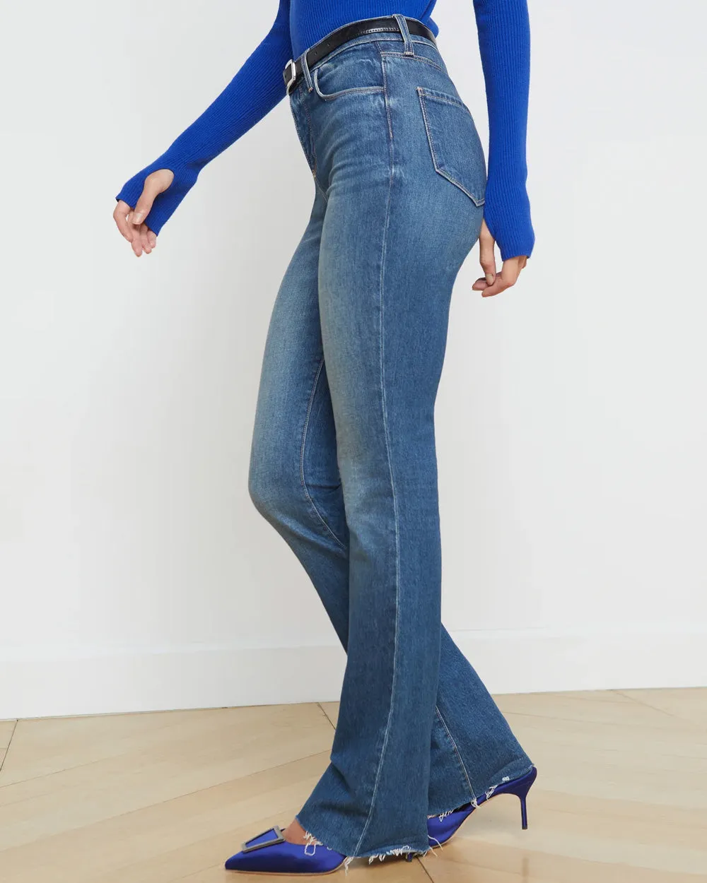 Ruth High Rise Straight Leg Jean in Woodbridge