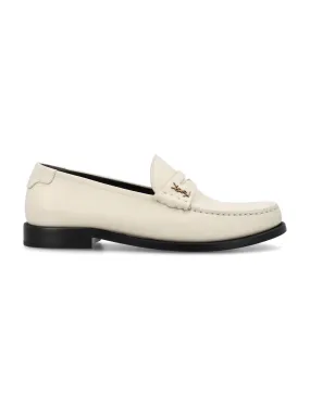 SAINT LAURENT Pearl Leather Loafer Penny Slippers for Women